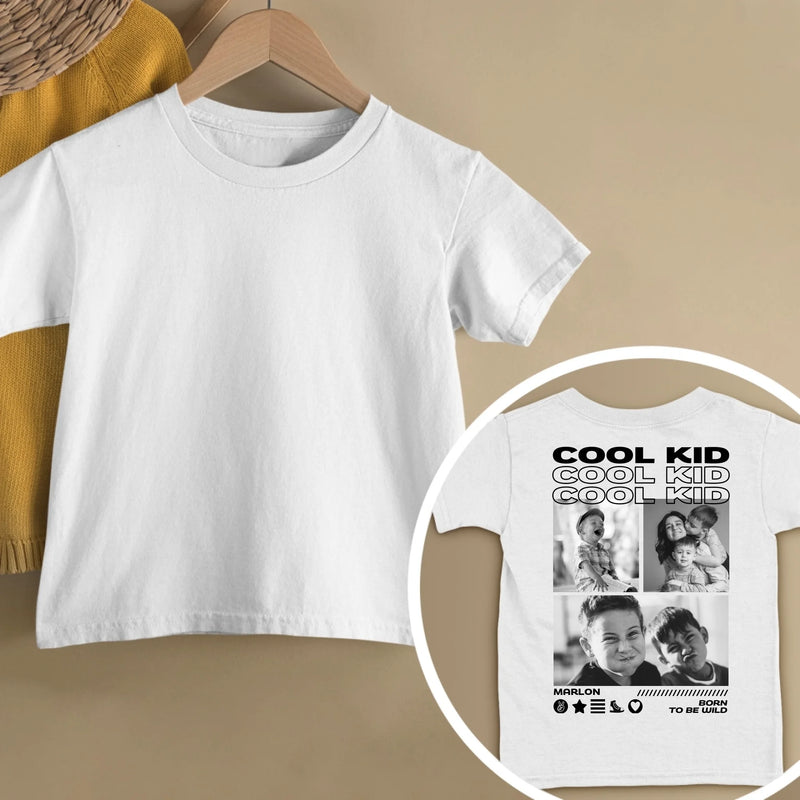 Cool Kid - Personalisiertes T-Shirt mit Rückenprint für Kinder