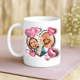 Personalisierte Tasse mit Foto zum Valentinstag für Paare – Unser Valentinstag – Motiv 3