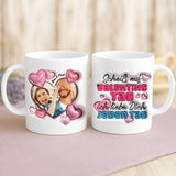 Personalisierte Tasse mit Foto zum Valentinstag für Paare – Unser Valentinstag