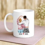 Weiße Tasse mit personalisiertem Spruch und Namen – individuelle Geschenkidee von Love & Faith