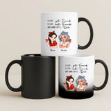 Personalisierte Tasse mit Illustration und Namen für beste Freundinnen – Beste Freunde – Motiv 7