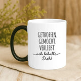 Personalisierte Tasse mit Druck für Paare Ich behalte Dich – Motiv 9