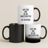 Personalisierte Tasse mit Druck für Opa mit Enkeln – Wie der Opa... – Motiv 7