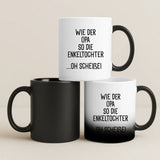 Magische Tasse mit Thermo-Farbwechsel und personalisiertem Namen – witzige Geschenkidee von Love & Faith