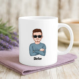 Personalisierte Tasse mit Druck für Papa und Opa – Legende, Ehemann, Papa und Opa – Motiv 2