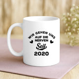 Weiße Tasse mit personalisiertem Spruch und Namen – individuelle Geschenkidee von Love & Faith