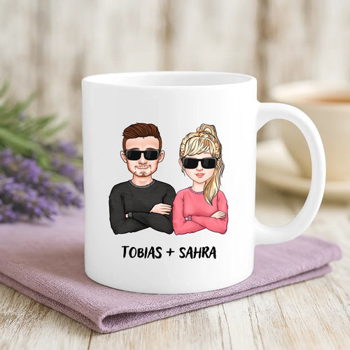 Personalisierte Tasse mit Druck für Paare – Ich liebe dich mehr – Motiv 2
