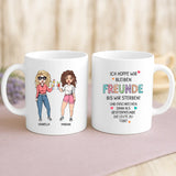Personalisierte Tasse Geisterfreunde mit Foto für beste Freunde