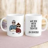 Personalisierte Tasse Wie der Vater... mit Foto für Mama & Papa