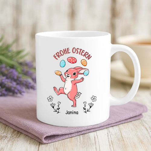 Personalisierte Tasse Frohe Ostern mit Foto für beste Freunde