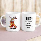 Personalisierte Tasse mit Druck zu Ostern – Eier sucht man nicht
