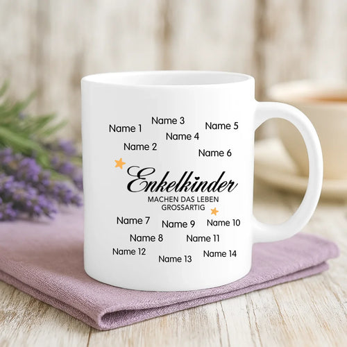 Personalisierte Tasse Enkelkinder mit Foto für Oma & Opa – Motiv 2