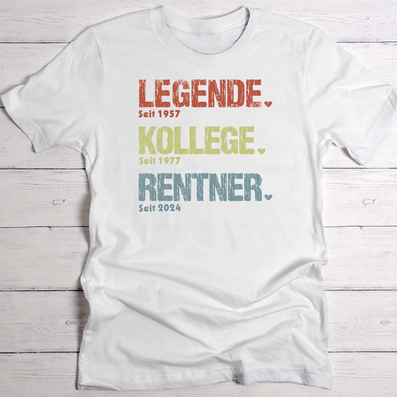 weißes Rentnerin T-Shirt für Frau mit Namen personalisiert von Love & Faith