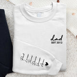 weißer Pullover für Papa personalisiert mit Kindernamen zum Vatertag von Love & Faith