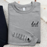 grauer Pullover für Papa personalisiert mit Kindernamen zum Vatertag von Love & Faith