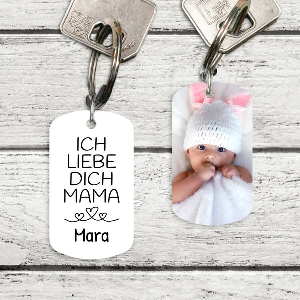 Schlüsselanhänger "Ich liebe dich Mama" Muttertagsgeschenk Idee von Love & Faith personalisiert