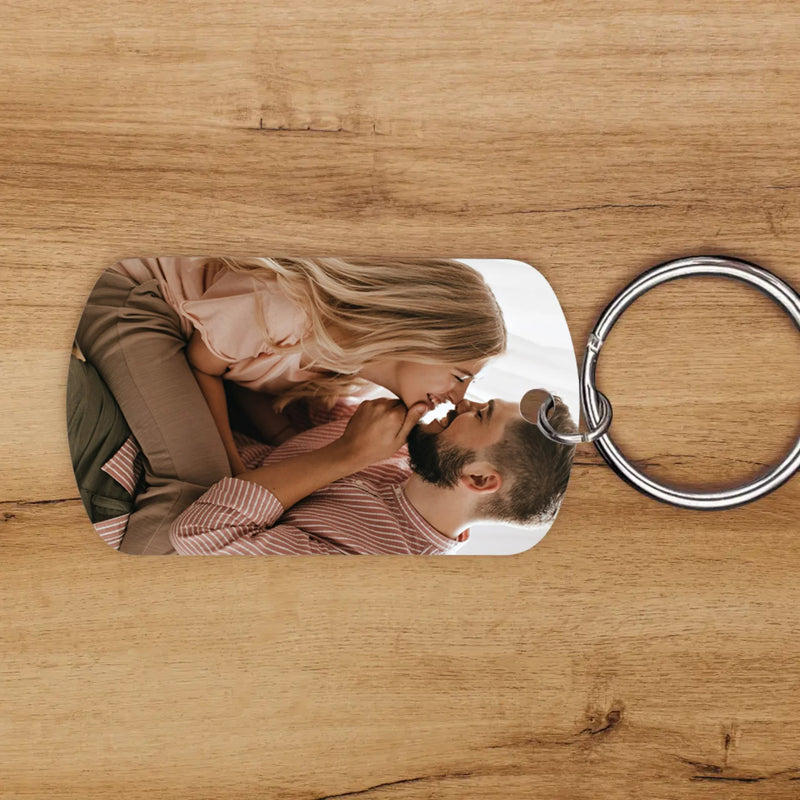 Neben Dir - Personalisierter Schlüsselanhänger mit Foto für Paare