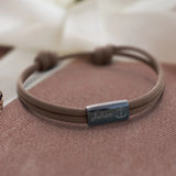 Für dich - Personalisiertes Segeltau Armband mit Namen und Symbol unisex