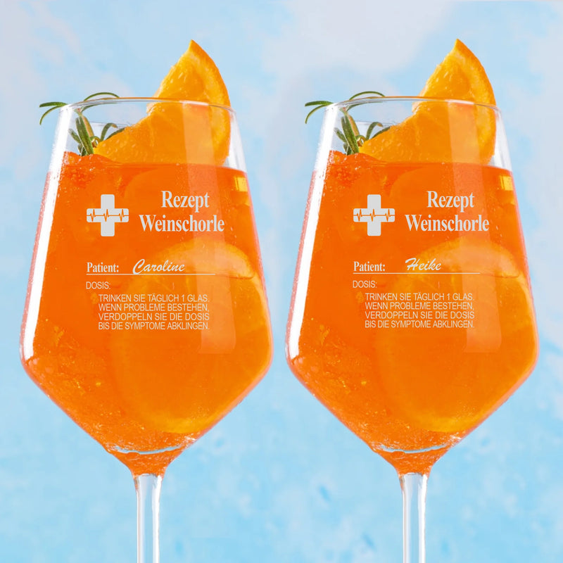 Auf Rezept - Personalisiertes Glas für Sommer-Drinks für Genießer