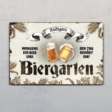 Biergarten - Outdoor-Türschild