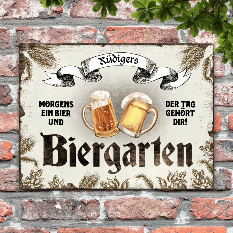 Biergarten - Outdoor-Türschild
