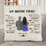 An meinen Schatz (an sie - Zeichenstil) - Paar-Kissen