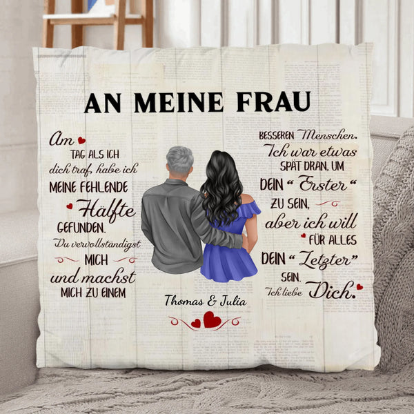 An meinen Schatz (an sie - Zeichenstil) - Paar-Kissen