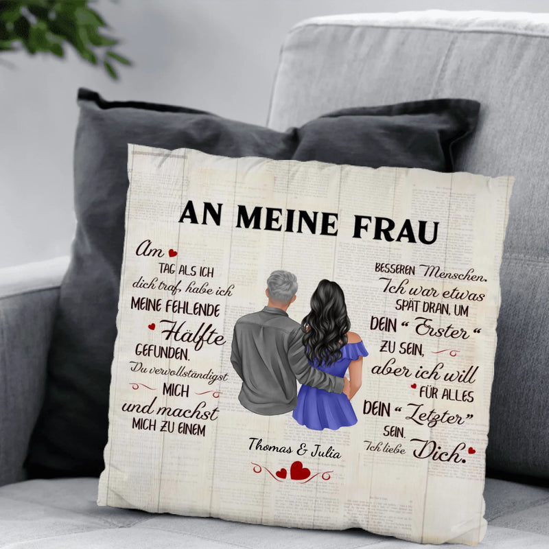 An meinen Schatz (an sie - Zeichenstil) - Paar-Kissen