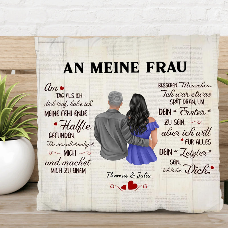 An meinen Schatz (an sie - Zeichenstil) - Paar-Kissen