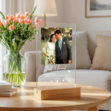 Foto Acrylaufsteller auf Holzsockel mit eigenem Design gestalten von Love & Faith