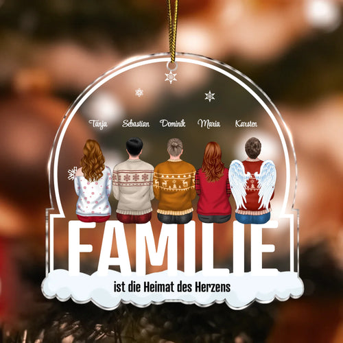Personalisierter Weihnachtsbaumschmuck mit Namen für die Familie – Weihnachten mit der Familie