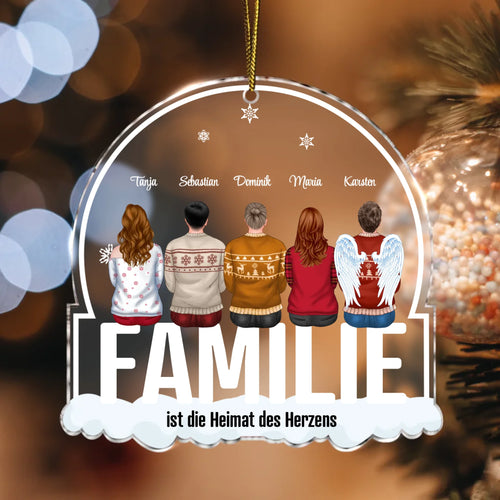 Personalisierter Weihnachtsbaumschmuck mit Namen für die Familie – Weihnachten mit der Familie – Motiv 2