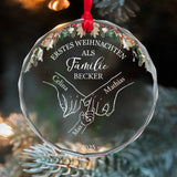 Kristallornament als Weihnachtsbaumschmuck personalisiert für Partner Geschenk von Love & Faith