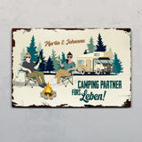Camping Couple - Outdoor-Türschild