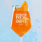 Die tut nix - Personalisiertes Weinglas mit Gravur und Namen für Sommergetränke