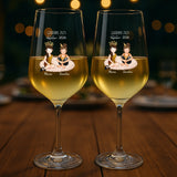 Personalisiertes Weinglas 2er Set für beste Freundinnen zu Silvester personalisiert von Love & Faith