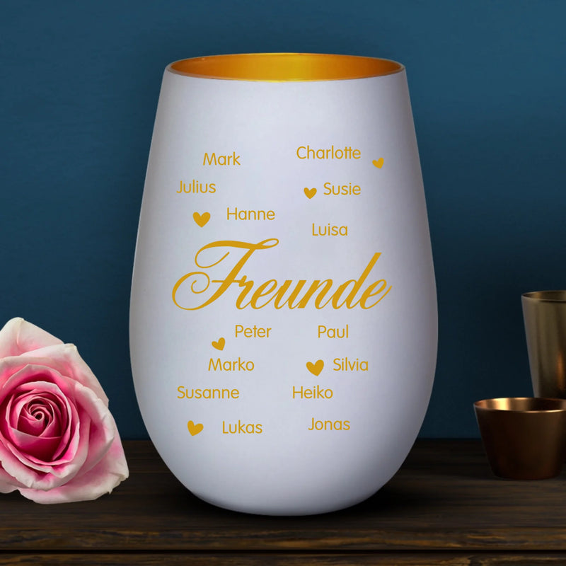Freunde sind... - Individuelles Windlicht