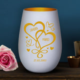 Unsere Herzen - Paar-Windlicht