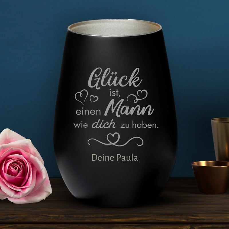 Glück ist ... - Paar-Windlicht