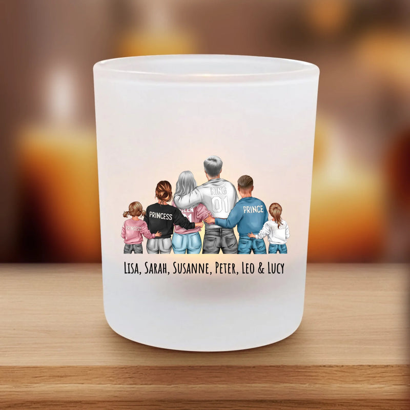 Unsere Mama - Personalisierter Teelichthalter für Mama