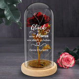 Ewige Rose in Glaskuppel mit "Glück ist es eine Mama zu haben" personalisiertes Geschenk zum Muttertag von Love & Faith