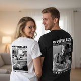 Personalisiertes SchlafShirt für Paare mit Foto-Upload und Backprint von Love & Faith