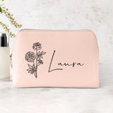 3l rosa Kosmetiktasche aus PU Leder mit Name personalisiert von Love & Faith personalisiert