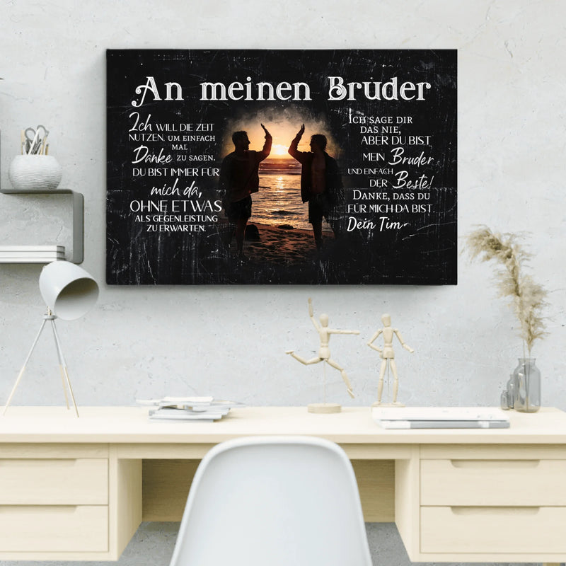An meinen Bruder - Geschwister-Leinwand