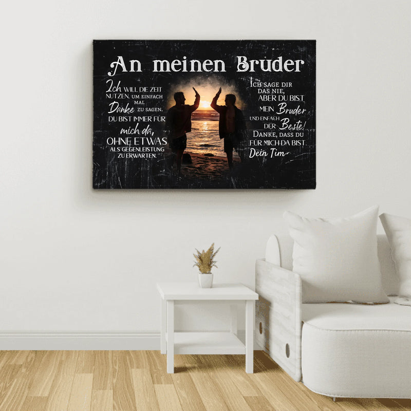 An meinen Bruder - Geschwister-Leinwand