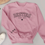 Besties forever - Personalisierter Premium Sweater für Freundinnen und Schwestern