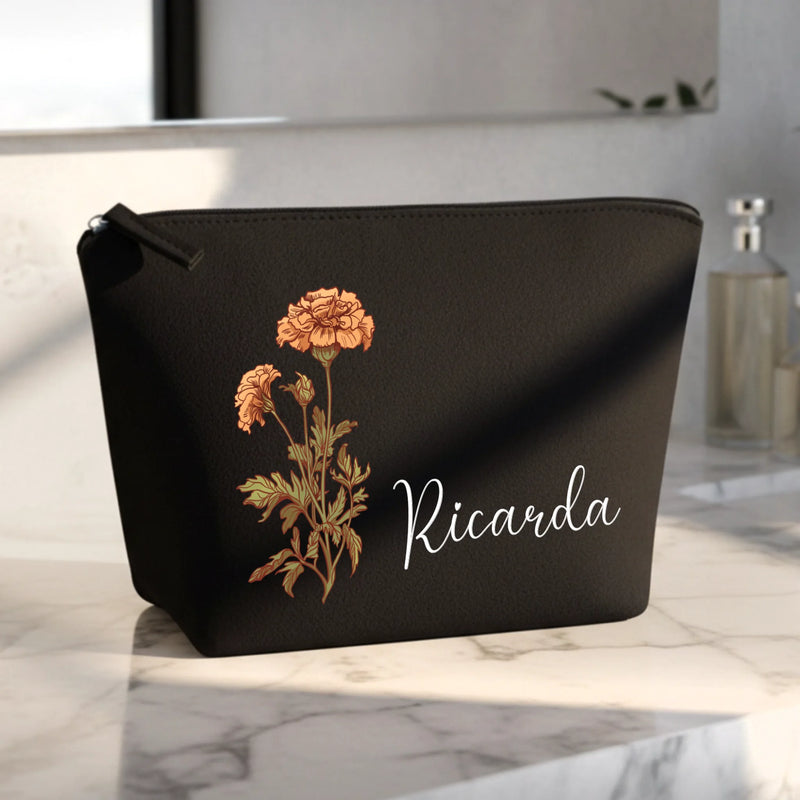 Deine Blume - Individuelle Kosmetiktasche Filz