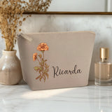 Deine Blume - Individuelle Kosmetiktasche Filz