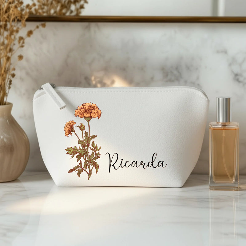 Deine Blume - Individuelle Kosmetiktasche Filz