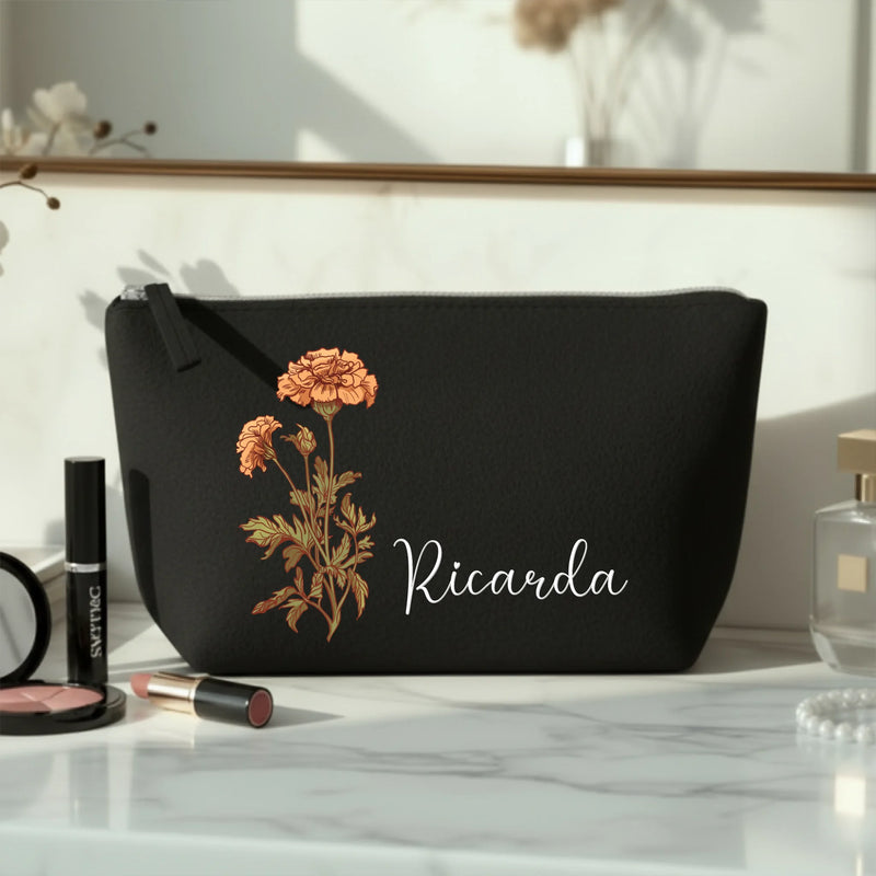 Deine Blume - Individuelle Kosmetiktasche Filz